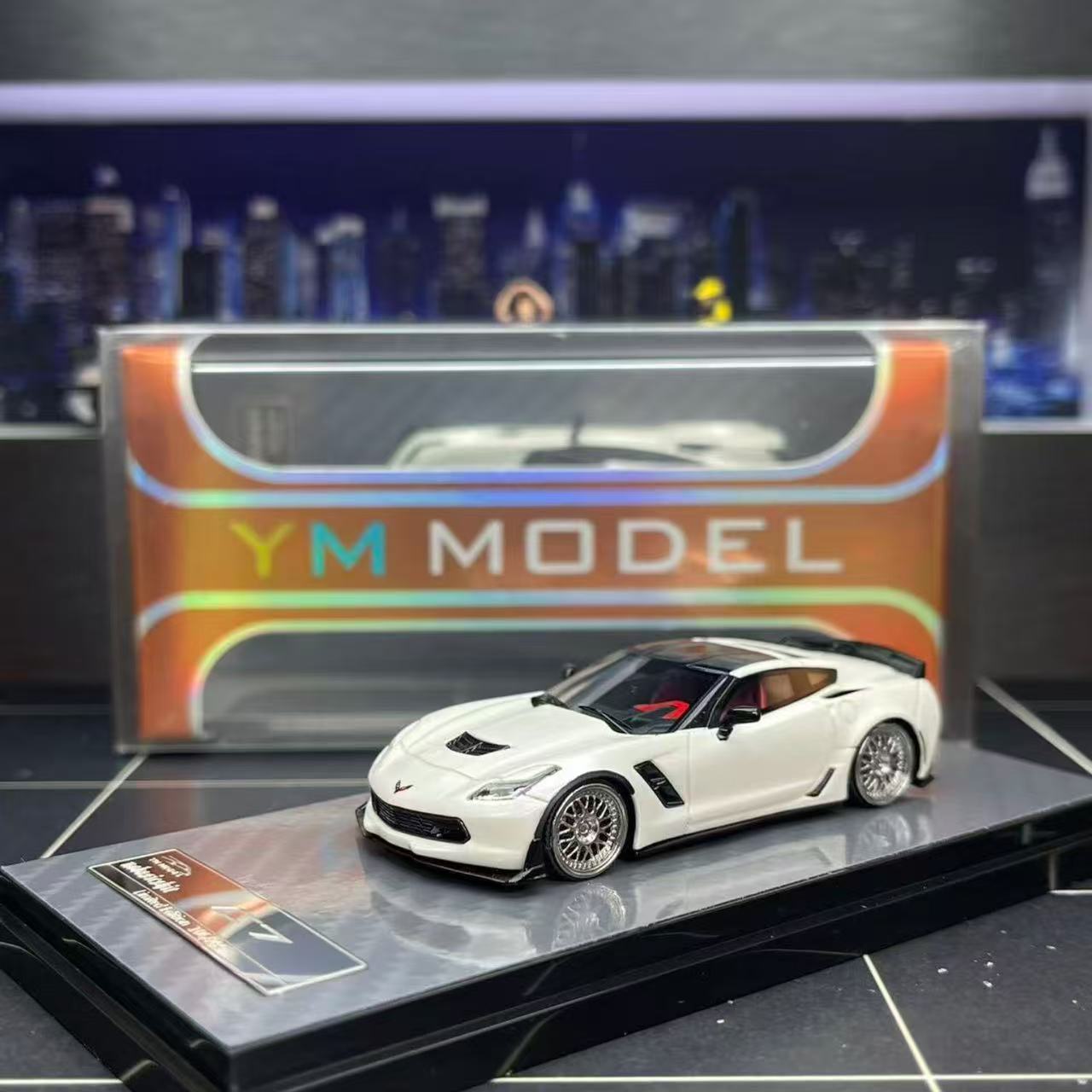 【李先生】YM 1:64 克尔维特C7树脂限量汽车模型