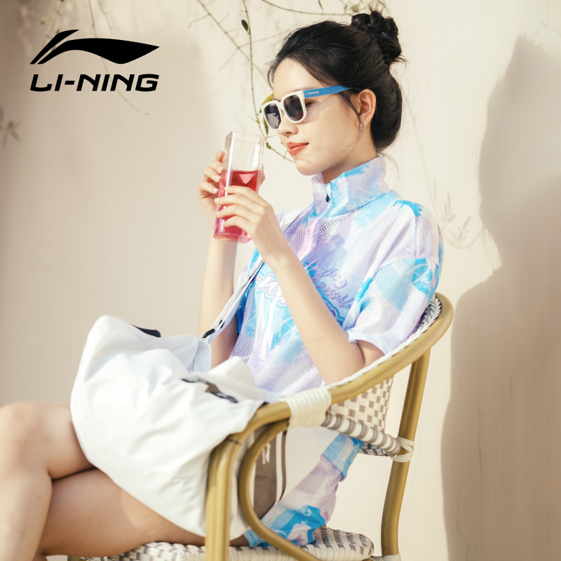 李宁泳衣女款保守分体2025新款海边度假防晒泡温泉女士三件套泳装