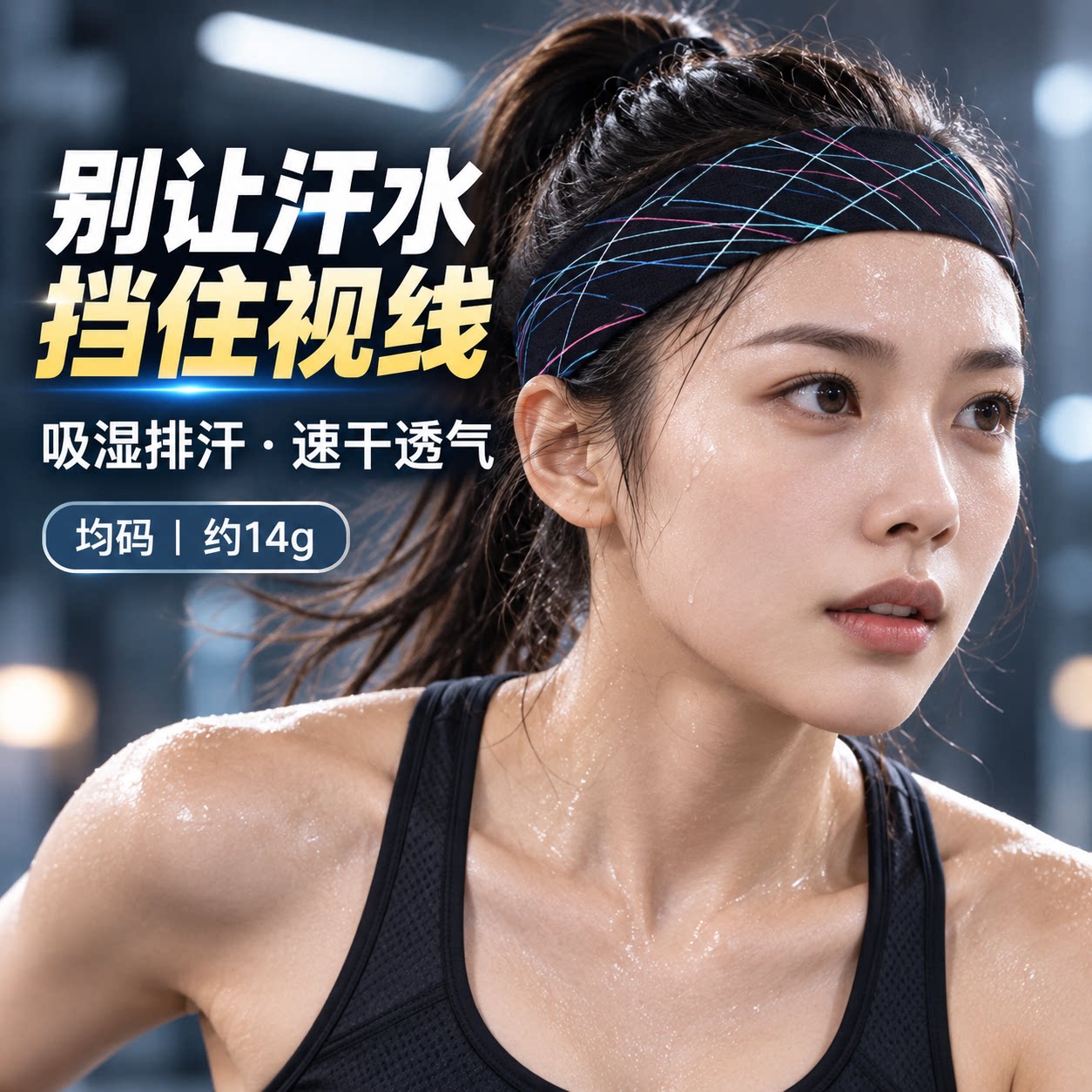 运动发带吸汗排汗透气男女通用款