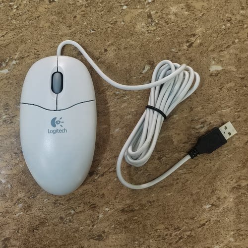 罗技原装 有线USB鼠标 M-UAG96B USB口 光电劲貂 有线鼠标