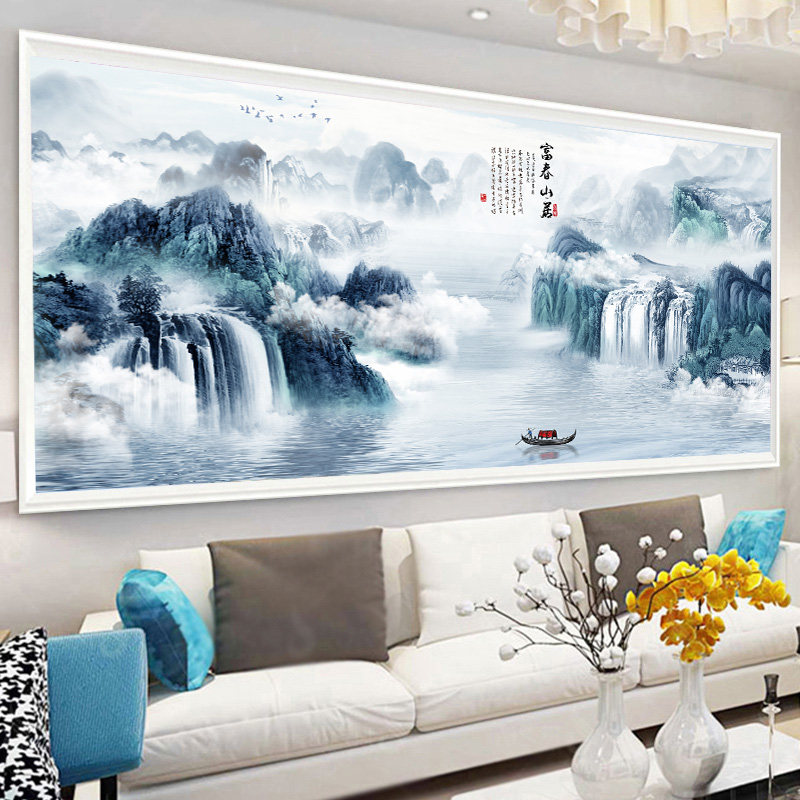 5d钻石画2025新款满钻富春山居图山水风景客厅砖石贴画十字绣2024