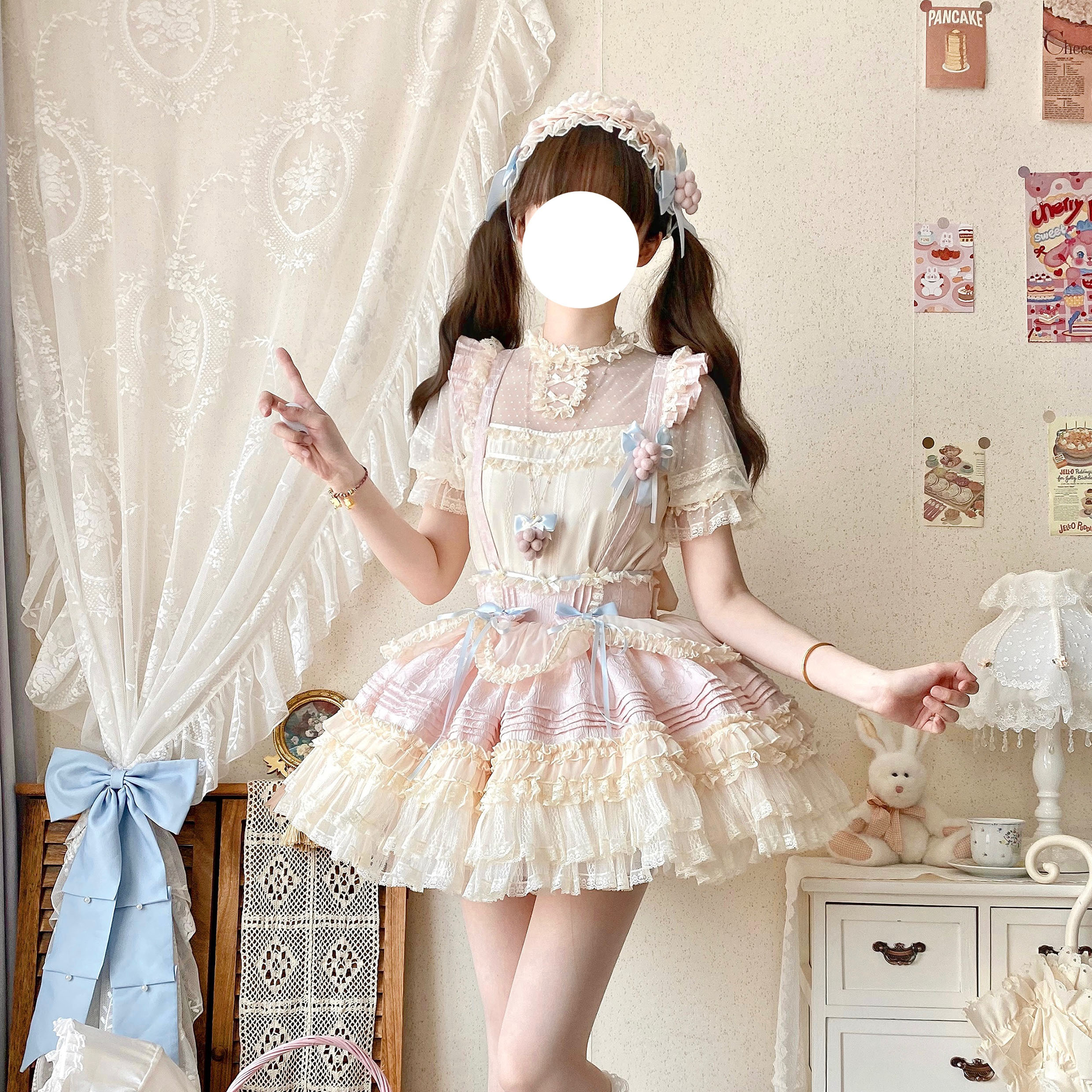 现货【葡萄脆脆】SK/内搭/发带/项链  lolita甜系狗短晚安熊原创