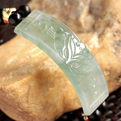 石之富缅甸天然翡翠A货冰种仿古手牌手链13.68克