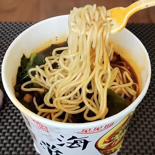 【见见面】襄阳海带面碱水面  桶装泡面10桶装