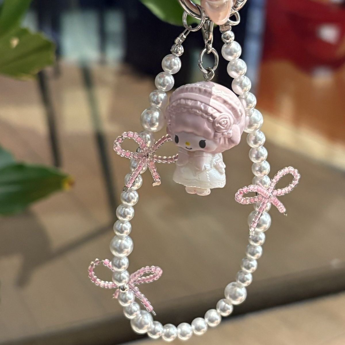芭蕾风蝴蝶结小羊美乐蒂挂绳ccd相机咕本卡册钥匙扣耳机挂件