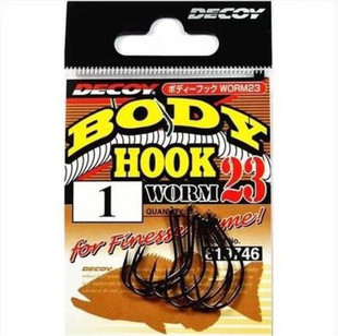 日本胜一decoy worm23倒钓钩面条虫wacky路亚鱼钩黑坑鲈鱼鳜鱼