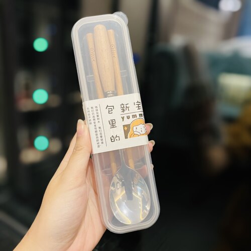 日式学生食堂户外野餐木质筷子