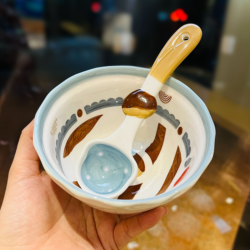 举个栗子女生可爱5英寸陶瓷米饭碗高颜值冰淇淋雪糕甜品碗糖水碗