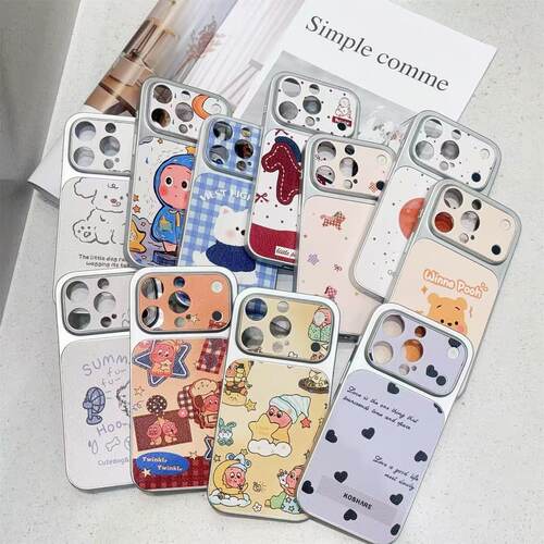 适用于苹果17PROMAX 16PRO iPhone15PROMAX/14/13大视窗彩绘卡通皮纹秒变17精孔软胶全包保护手机壳批发