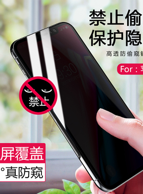 适用于苹果16E 15PROMAX 14PLUS 13 12 11 iphoneXR XSMAX 7/8p保护隐私全屏高透防偷窥手机钢化膜批发