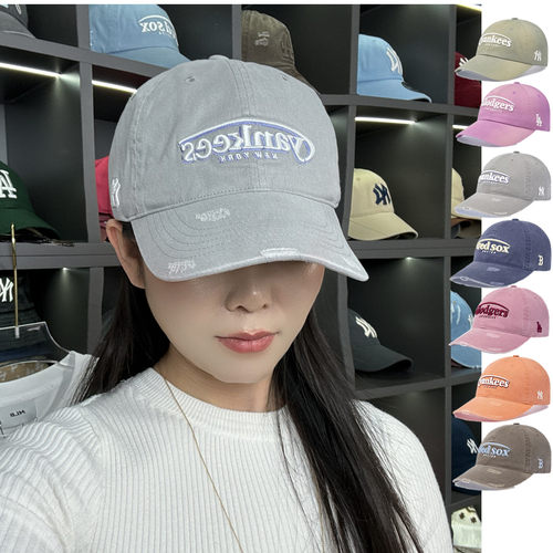 MLBNY刺破洞情侣棒球帽