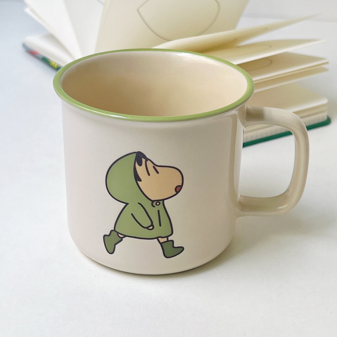 日系可爱蜡笔小新水杯卡通印花陶瓷杯夏季喝水的杯子学生马克杯子