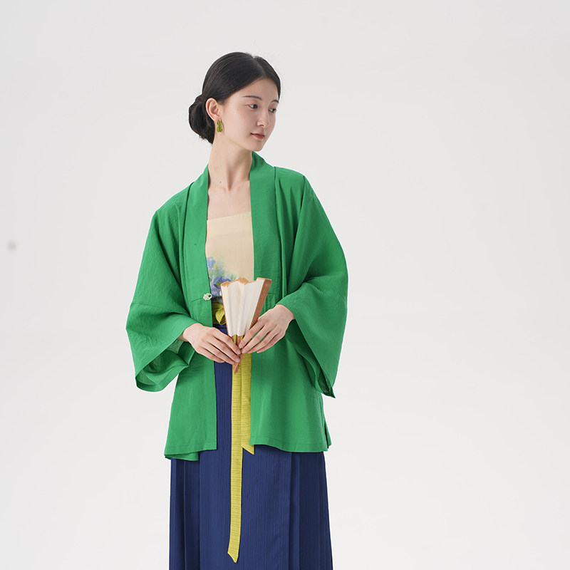 美色集【绿髓】原创明制汉服合领衫马面裙日常通勤女款