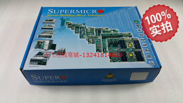 全新盒装超微X8DTN+双路至强1366服务器主板支持5600CPU多PCI-X