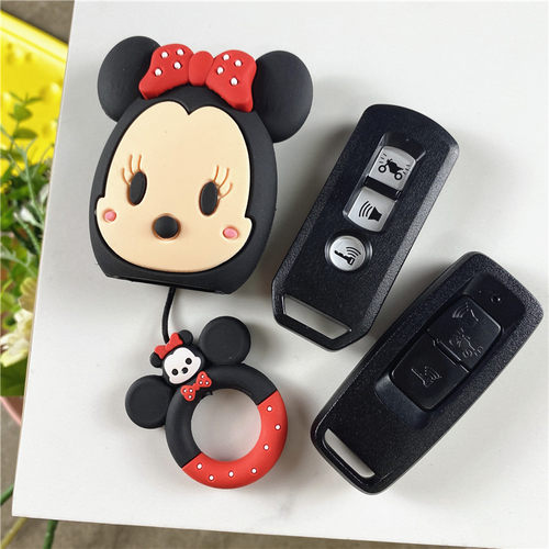 适用本田摩托车ns125la钥匙套lead125新大洲pcx160佛沙350扣卡通