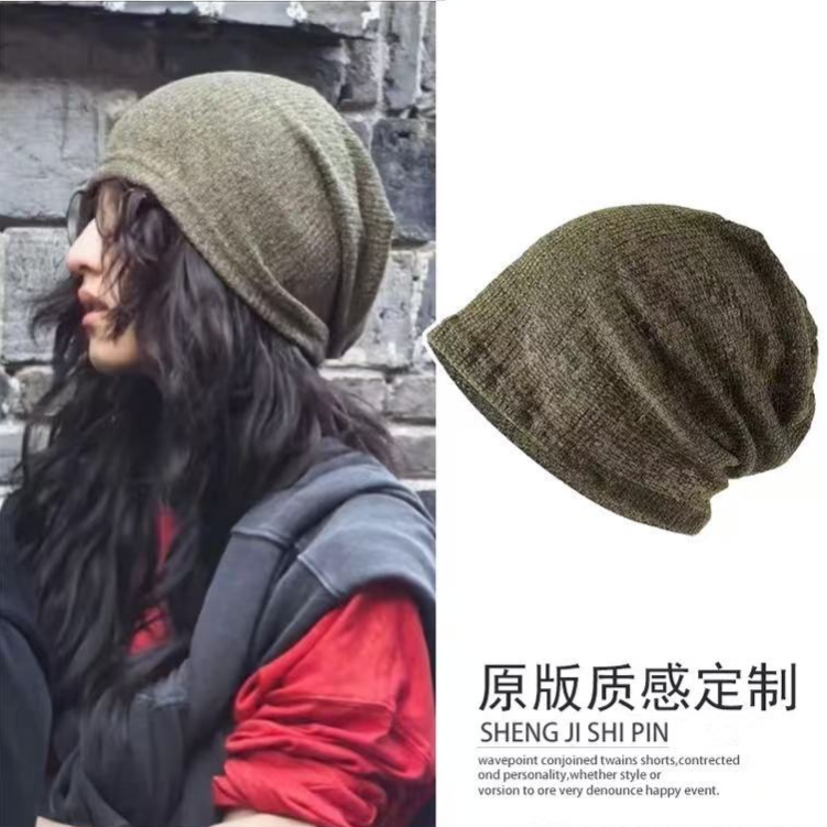 张子枫同款绿色堆堆帽