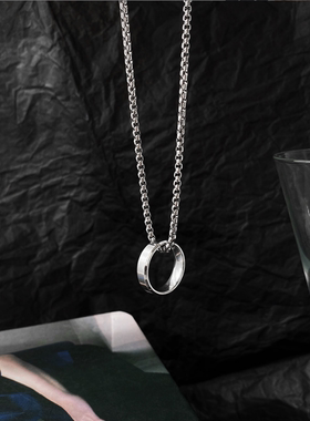 许光汉王一博同款戒指圆环项链