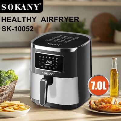 跨境SOKANY10052家用炸锅不锈钢7L空气炸锅可触屏炸锅AIRFRYER