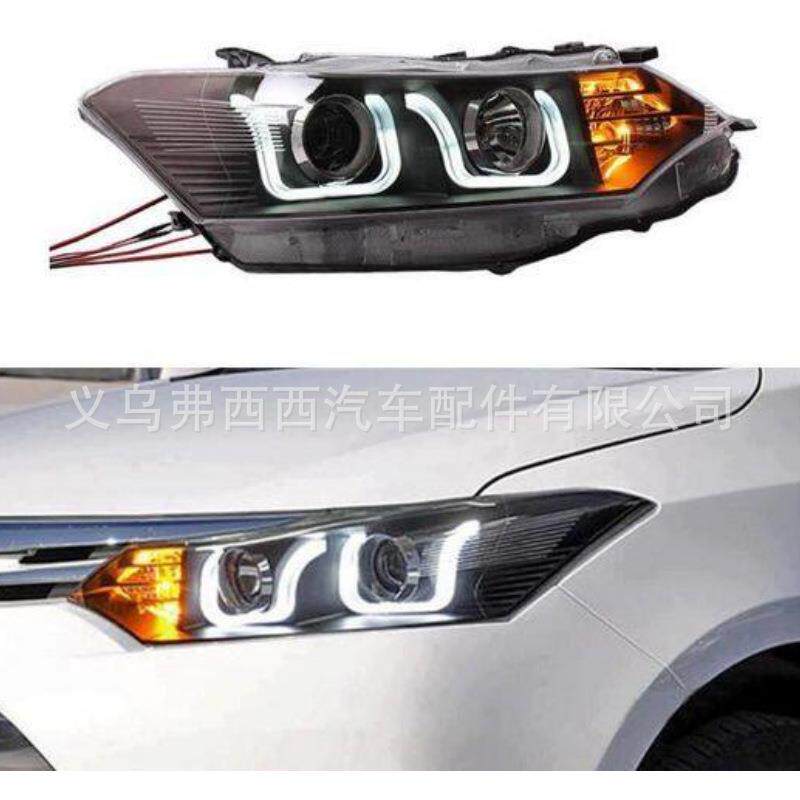 适用于丰田威驰2014款LED汽车前大灯 VIOS LED改装车大灯汽车配件