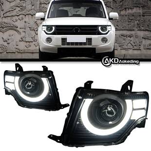 LED大灯流光转向 帕杰罗山猫V93V95V87改装 适用于V97大灯08 21款