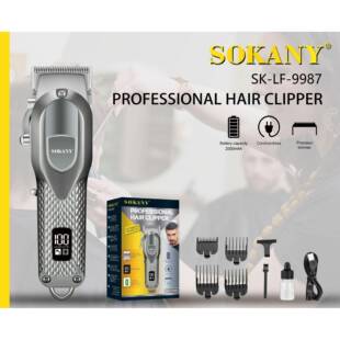 跨境SOKANY9987理发剪专业不锈钢电推剪金属理发器HAIR CLIPPER