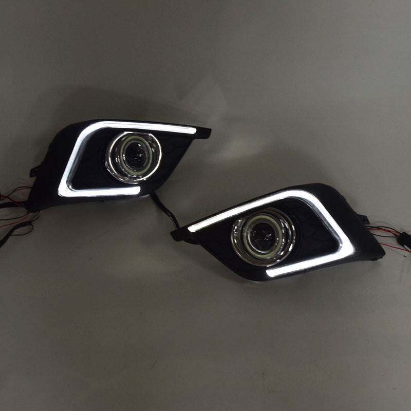 适用于新轩逸专用日行灯 日产轩逸LED日间行车灯前雾灯天使眼改装