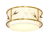 全铜新中式 客厅简约现代圆方形卧室中国风茶馆会所温馨书房吸顶灯