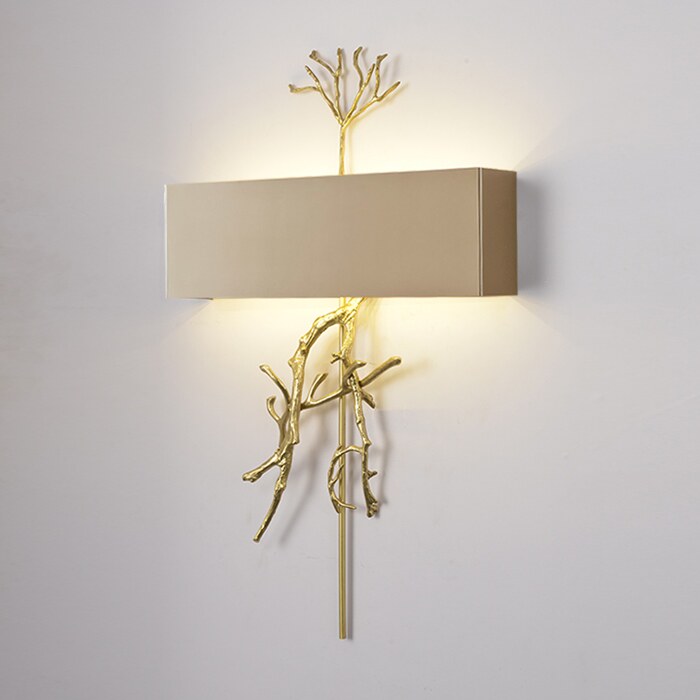 全铜新中式样板间酒店床头设计师客餐厅会所背景墙后现代装饰壁灯