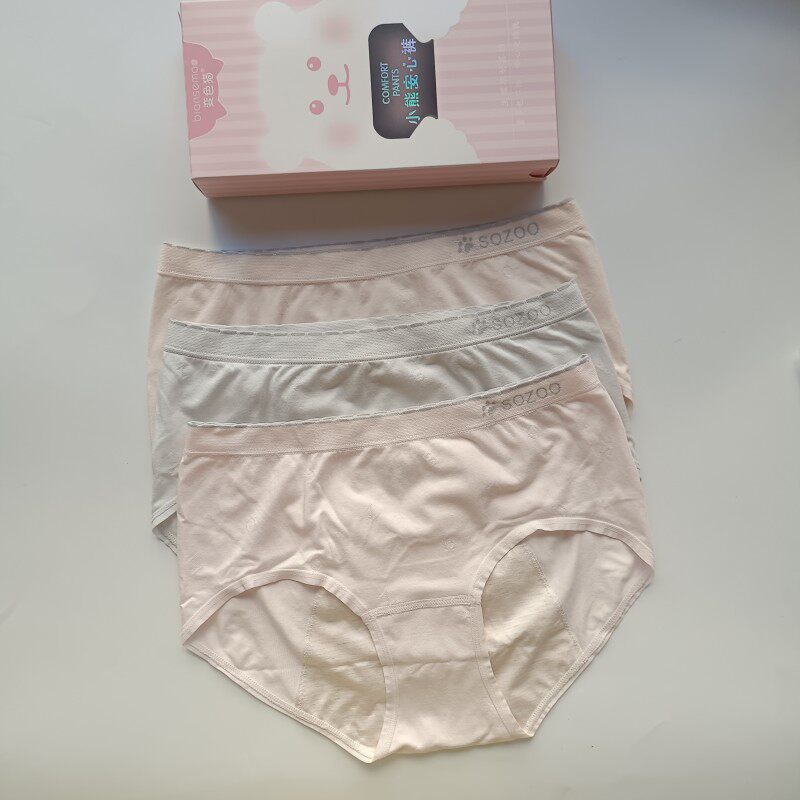 儿童内裤女童生理裤月经期三层防漏少女中腰大姨妈柔软三角裤308