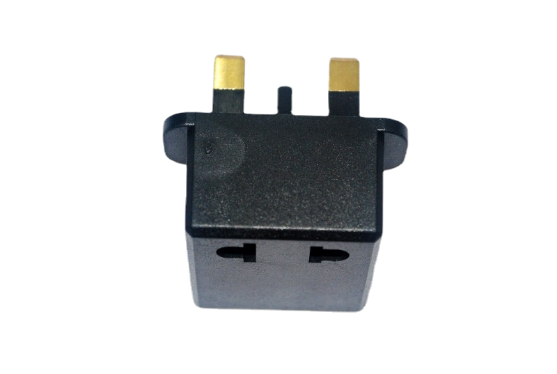 欧规转英规插头 多用两插转英标三插 黑白色方形英式插头jhd-9624