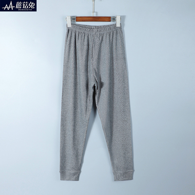 胖男童德绒裤子双面薄绒秋冬款宽松加肥加大码青少年男孩加绒秋裤