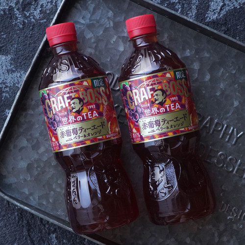 日本三得利 Craft Boss葡萄水果红茶饮料600ml 原装进口 新品限量