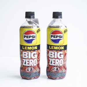 日本进口 百事可乐BigZero零度柠檬味碳酸饮料汽水600ml 临期清仓
