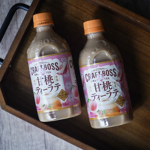 日本三得利 Sundroy桃子味红茶饮料craft BOSS冬日奶茶450ml 限定