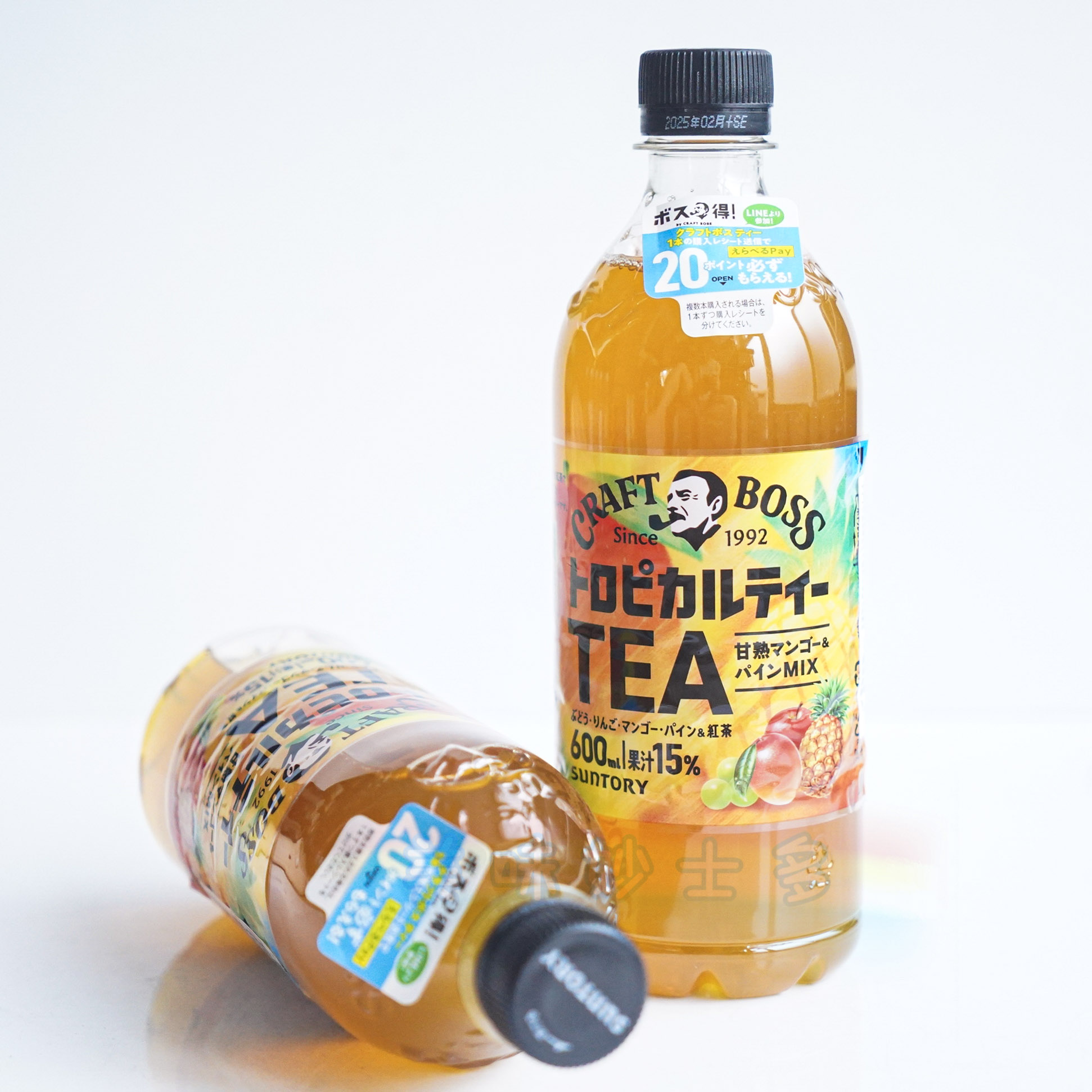 日本进口 三得利craft boss热带水果味红茶饮料600ml 新品限定