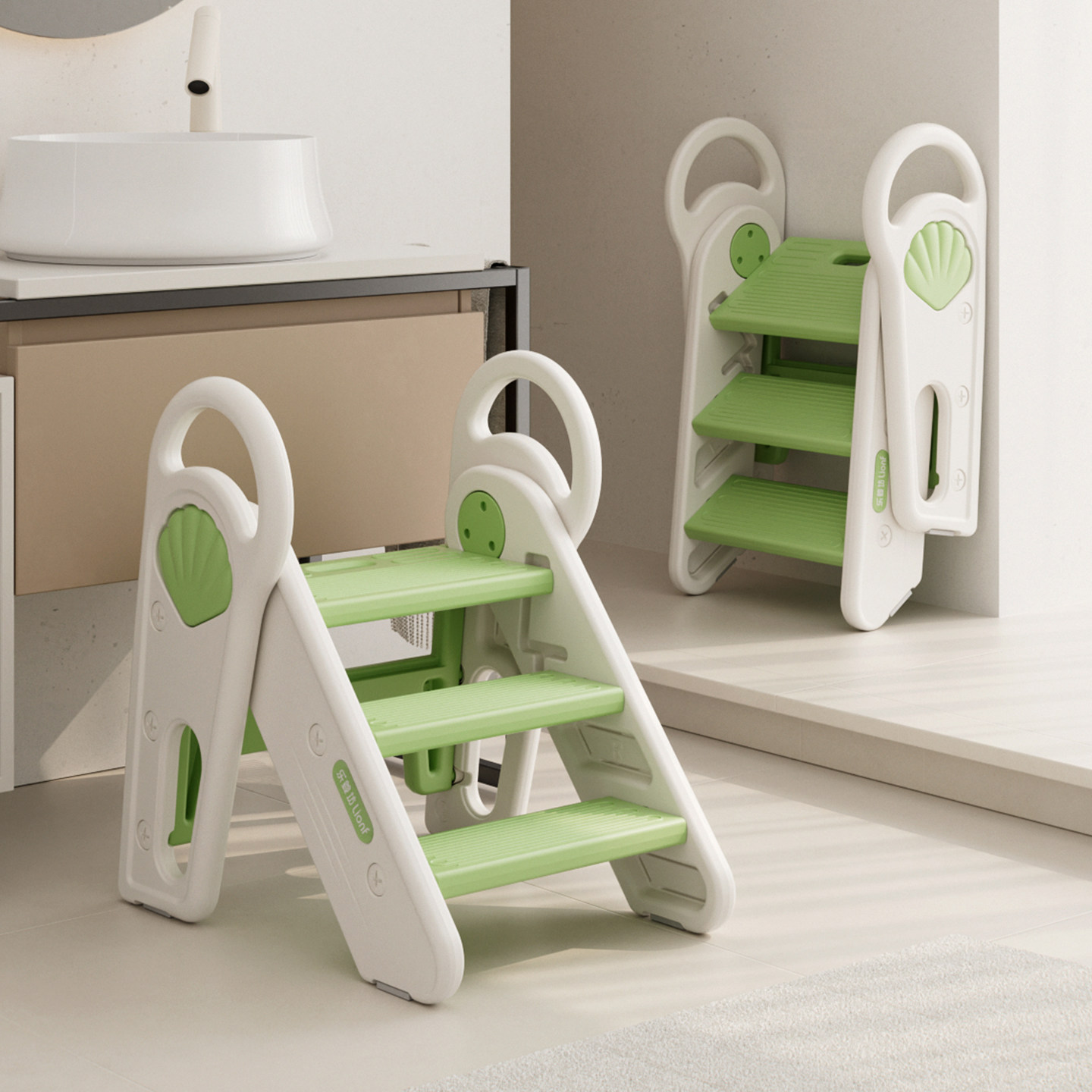 乐婴坊宝宝洗手台阶凳儿童洗漱可折叠踩脚凳卫生间洗脸扶手梯增高,住宅家具,玩具椅/踩脚凳,淘宝优惠券,粉丝福利购,淘宝优惠卷