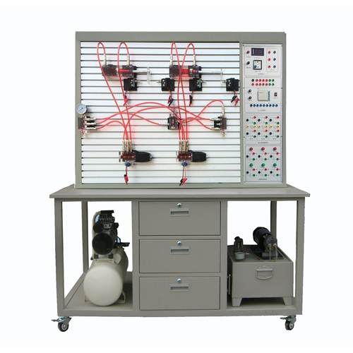 透明液压与气动PLC综合实训装置 液压教学设备 气动实验设备台