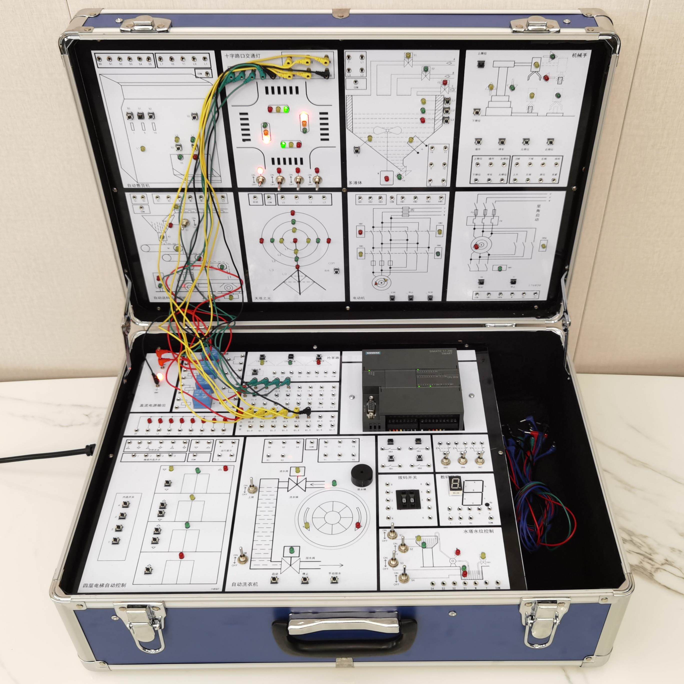 BCX3U三菱FX3U西门子PLC实验箱学习机插线接线实训教学编程学校