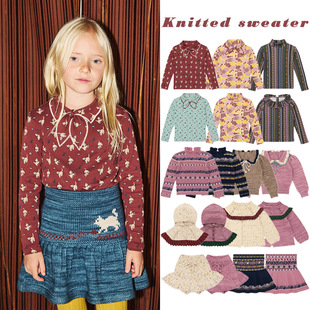 ins爆款25秋冬MP系列 女童复古风镂空毛衣针织衫连衣裙套装童装