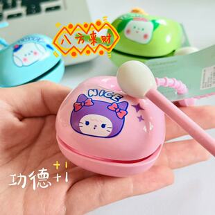 迷你小木鱼敲办公桌面摆件装饰解压玩具情绪稳定可爱治愈生日礼物