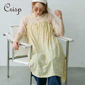 CRISP日系碎花抹胸吊带裙小个子海边度假连衣裙女夏叠穿2025新款
