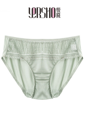 真丝蕾丝莲蓬 桑蚕丝内裤女士内衣成人三角裤少女纯色S097