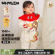 WHYLOOK 婴儿衣服加厚夹棉连体衣宝宝棉服秋冬棉袄婴儿拜冬年服