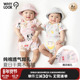 婴儿连体衣夏季 薄款 宝宝衣服纯棉网眼透气爬爬服短袖 WHYLOOK 夏装