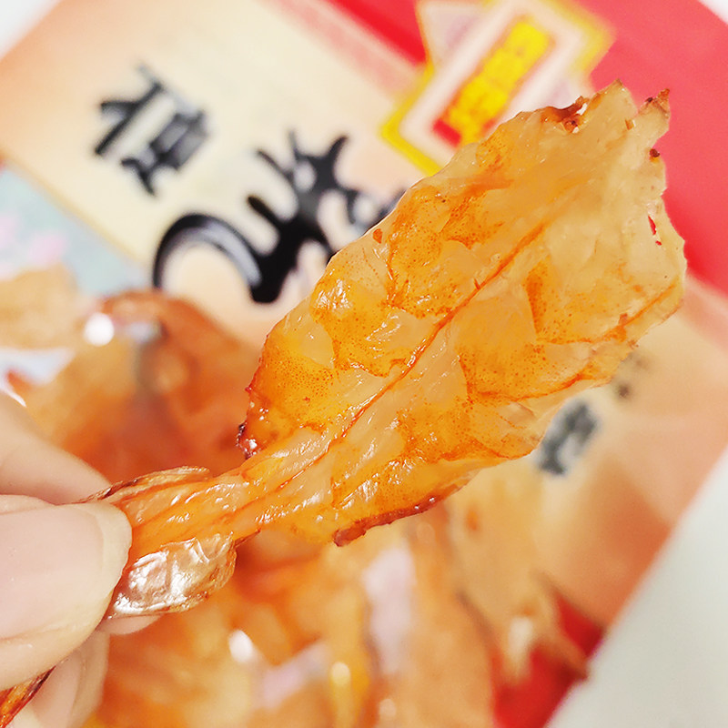 凤尾虾干青岛网红香烤开背虾500g健康种地吧同款劲道烤虾营养零食