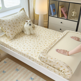 纯棉a类母婴级一米1米2米薄床垫135厘米1米35米床品135x200cm床笠