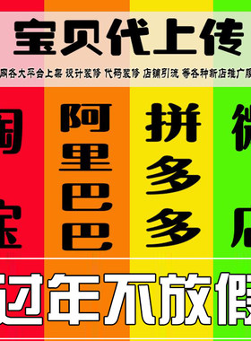 宝贝详情页制作主图设计淘宝网店铺专业代上架微店发布宝贝一条龙