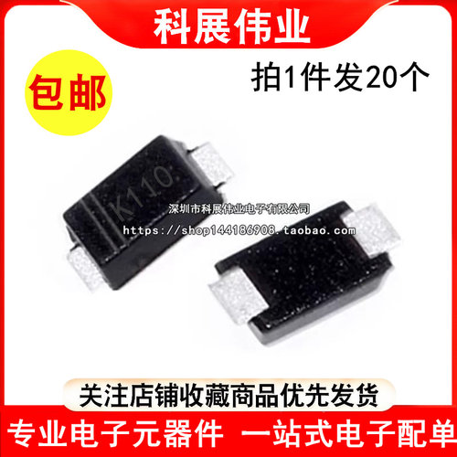 DSK110 K110 SR1100 贴片肖特基二极管 1A/100V SOD-123FL (20个)