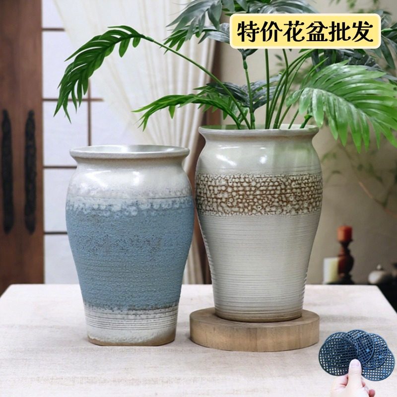 三角梅桩法师高款粗陶透气鱼尾高花盆大号高老桩法师多肉陶瓷花盆,家居饰品,花盆,淘宝优惠券,粉丝福利购,淘宝优惠卷