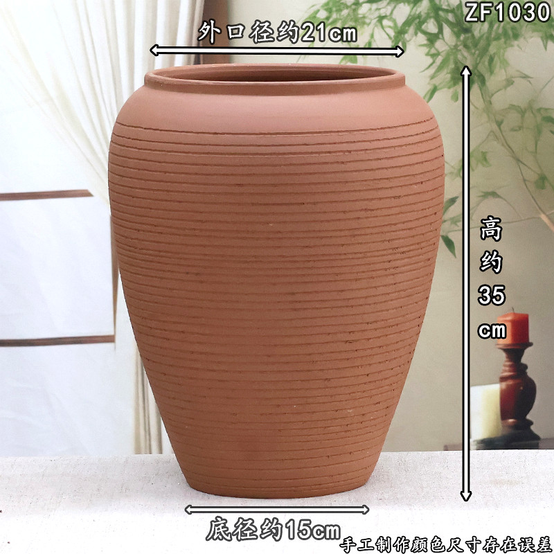 大号无釉素烧红陶土陶罐多肉老桩兰花三角梅专用花盆吸水透气清仓